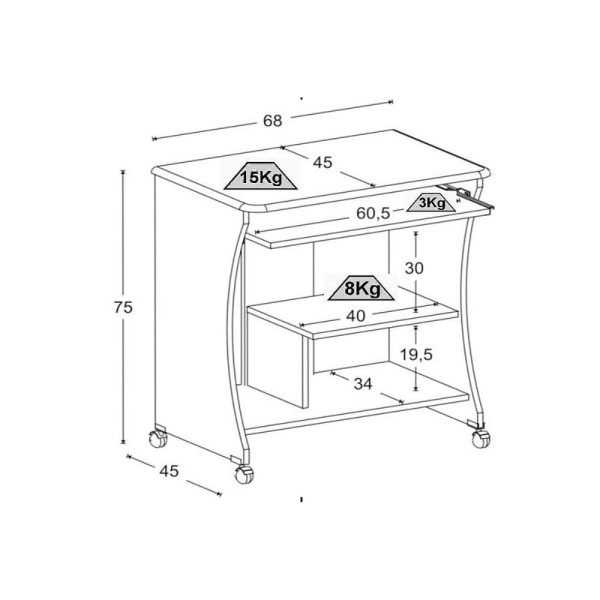 Encontraproduto.com.br - Mesa Computador Ditália MC-153 Diamond