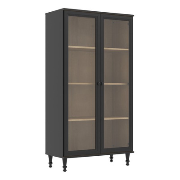 Encontraproduto.com.br - Cristaleira Estante Para Livros Ditália 2 Portas Vidro E-957