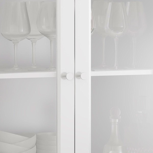 Encontraproduto.com.br - Cristaleira c iluminação 2 Portas 1 Gaveta Ditália E-954