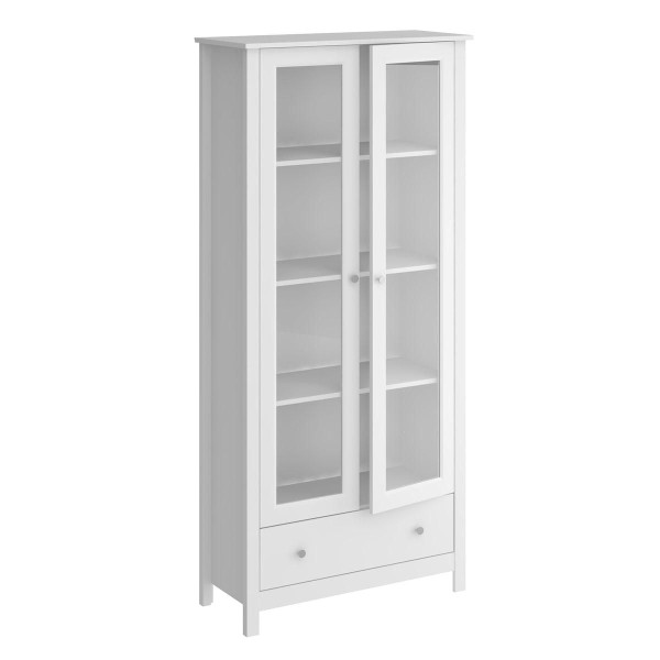 Encontraproduto.com.br - Cristaleira c iluminação 2 Portas 1 Gaveta Ditália E-954