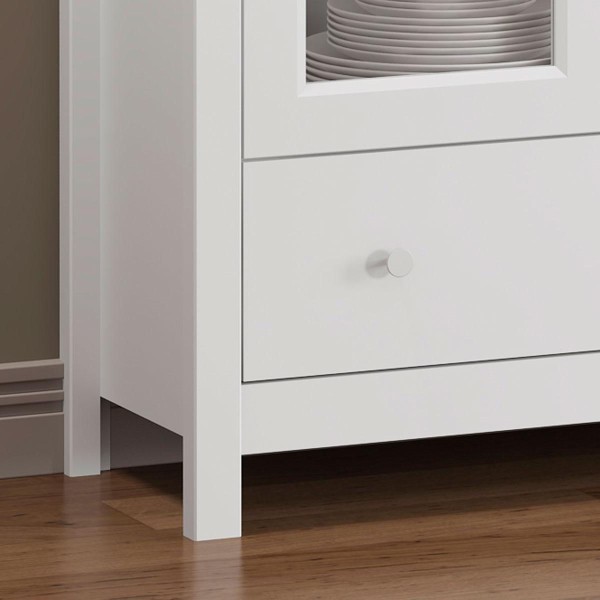 Encontraproduto.com.br - Cristaleira c iluminação 2 Portas 1 Gaveta Ditália E-954