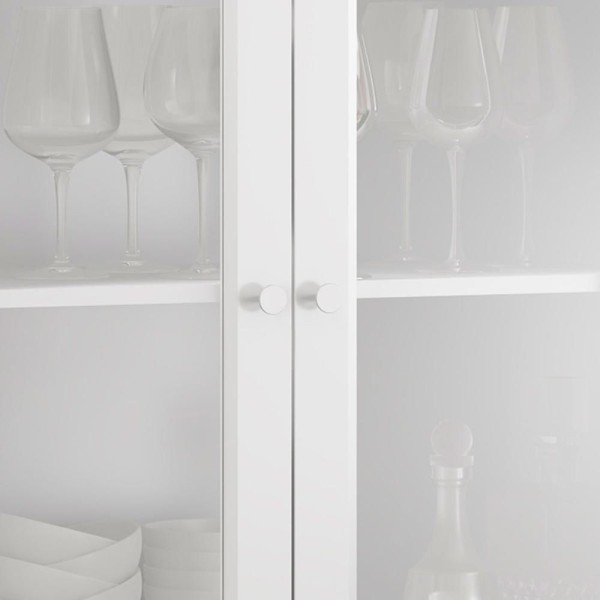 Encontraproduto.com.br - Cristaleira c iluminação 2 Portas 1 Gaveta Ditália E-954