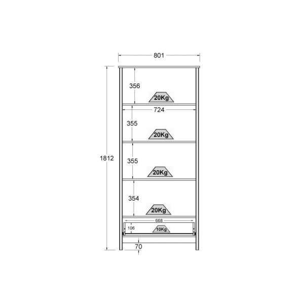 Encontraproduto.com.br - Cristaleira c iluminação 2 Portas 1 Gaveta Ditália E-954