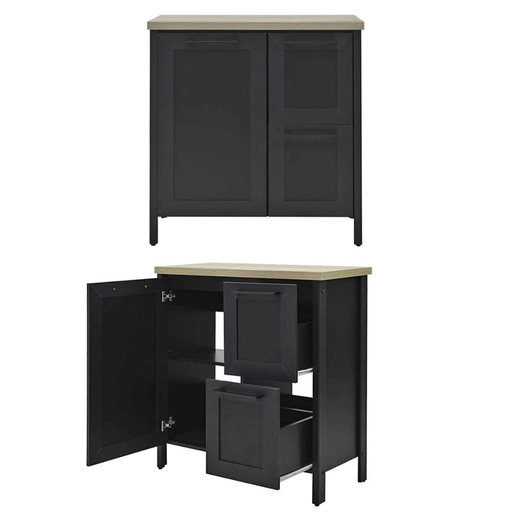 Encontraproduto.com.br - Aparador Buffet Ditália 1Pt 2Gav C/ Espelho BN-01