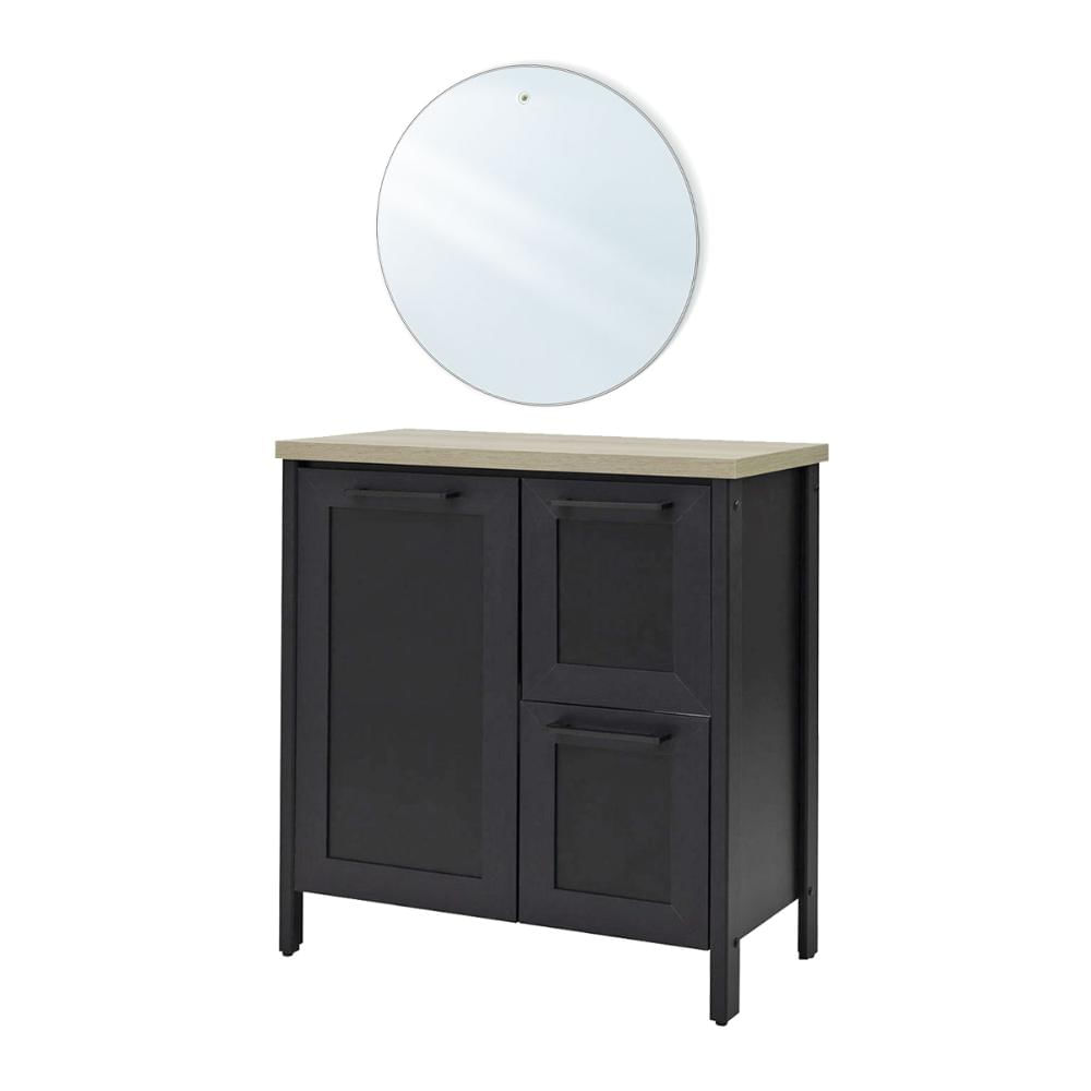 Encontraproduto.com.br - Aparador Buffet Ditália 1Pt 2Gav C/ Espelho BN-01