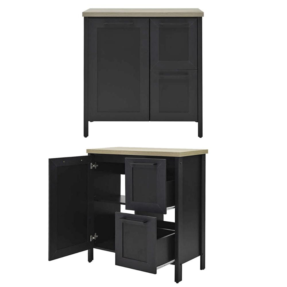 Encontraproduto.com.br - Aparador Buffet Ditália 1Pt 2Gav C/ Espelho BN-01