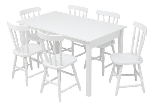Mesa de Jantar Ditália com 6 Cadeiras JA-225