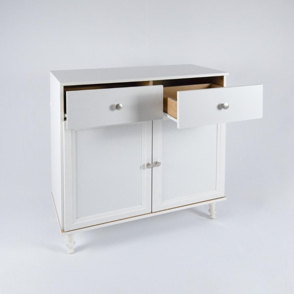 Encontraproduto.com.br - Cristaleira +aparador Ditália +kit Luz E-963-r-629 Cor:branco Branco