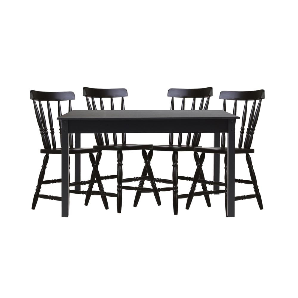 Encontraproduto.com.br - Mesa De Jantar Ditália Com 4 Cadeiras Ja-225 Cor:preto Preto