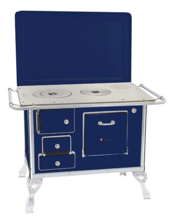 Encontraproduto.com.br - Fogão A Lenha Tradicional Venâncio 01 Com Tampa Azul 1dtaz