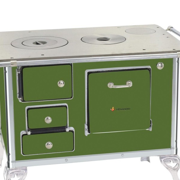 Encontraproduto.com.br - Fogão A Lenha Tradicional Venâncio 01 Verde 1dvd