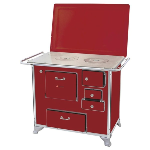 Encontraproduto.com.br - Fogão A Lenha Venâncio 01 Gabinete Com Tampa Vermelho Intenso 1getvr