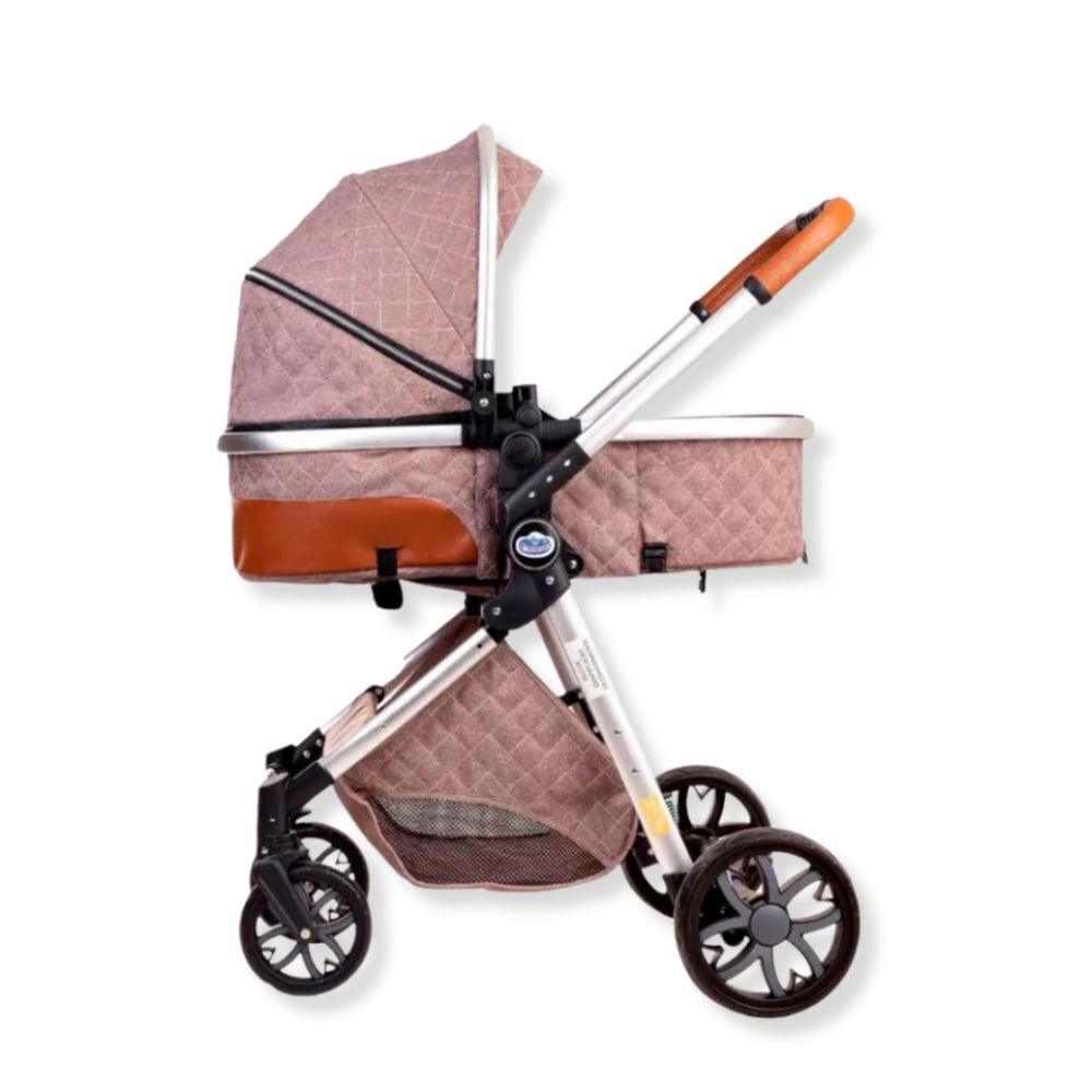 Encontraproduto.com.br - CARRINHO EUROPEU LUXO COM BOLSA ARES MARROM + BEBE CONFORTO E BASE - PASSEAR BABY