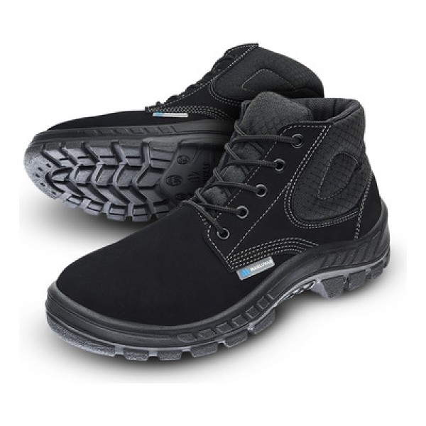 Encontraproduto.com.br - Bota de Couro com Cadarço Trekking Preta Nº 41 - 7069041 - Marluvas