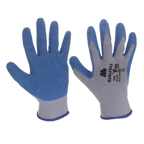 Encontraproduto.com.br - Luva Tricotada Marluvas Flex Tuff 3/4 Cinza/Azul Tam 8/M