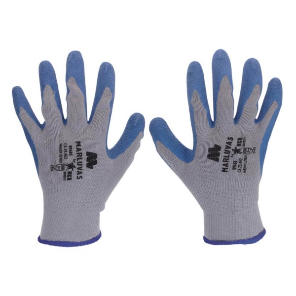 Encontraproduto.com.br - Luva Tricotada Marluvas Flex Tuff 3/4 Cinza/Azul Tam 8/M