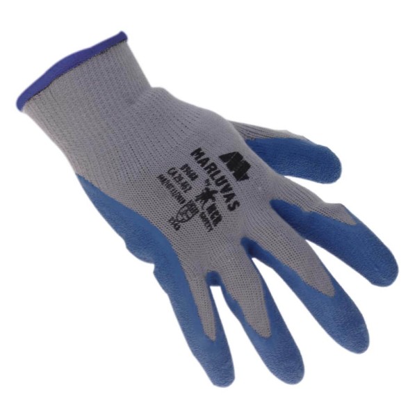 Encontraproduto.com.br - Luva Tricotada Marluvas Flex Tuff 3/4 Cinza/Azul Tam 8/M