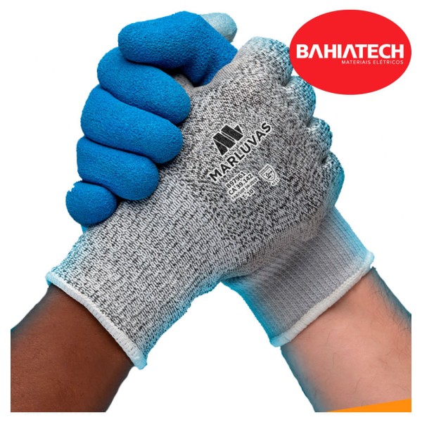 Encontraproduto.com.br - Luva EPI Polisester Padrão Latex Flex Tuff Pares G Marluvas