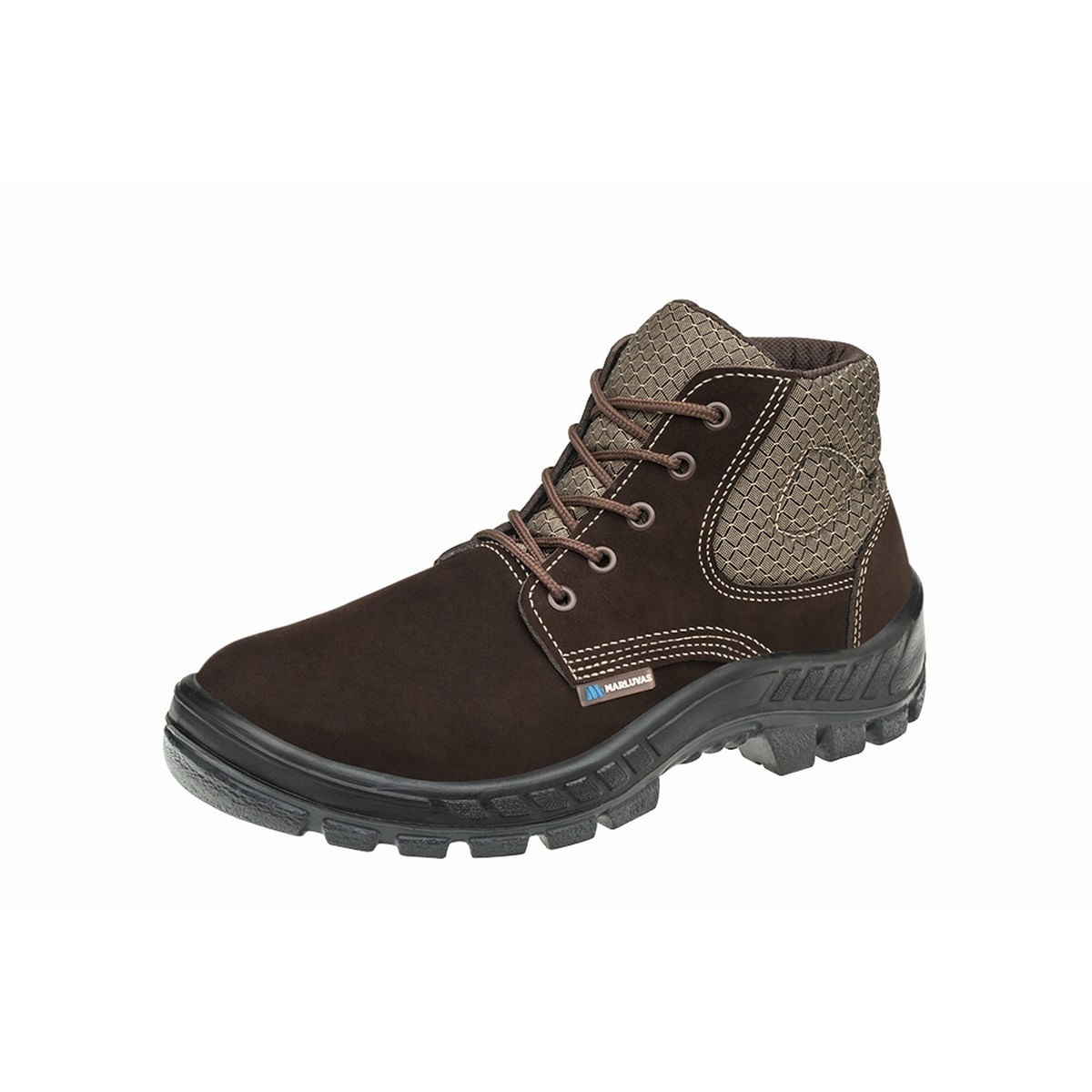 Encontraproduto.com.br - Bota Marluvas Camurça Bico Plástico Com Cadarço Café CA45611 Nº40