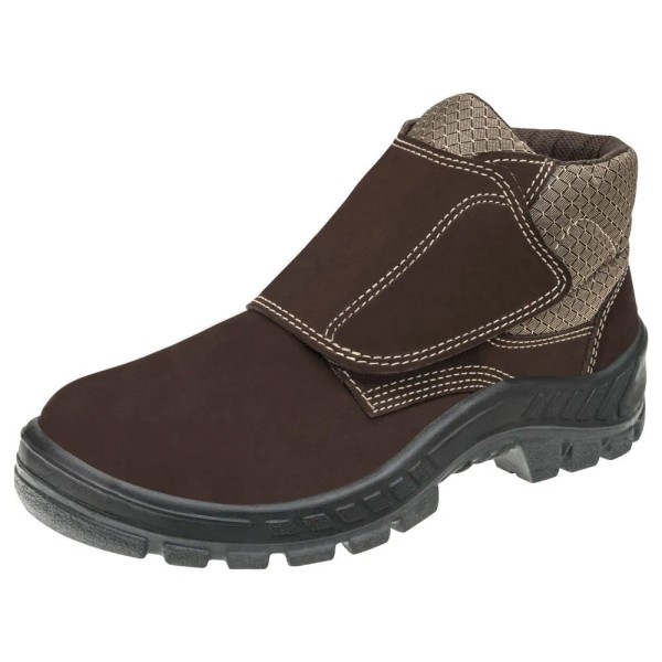 Bota Marluvas de Segurança Camurça Bico Plástico Com Velcro N38 Ca39286