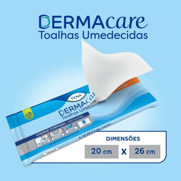 Encontraproduto.com.br - Toalha Umedecida Tena Dermacare Adulto 120 toalhas
