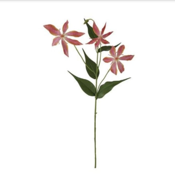 Gloriosa Real Toque 77cm Rosa Flor Arte