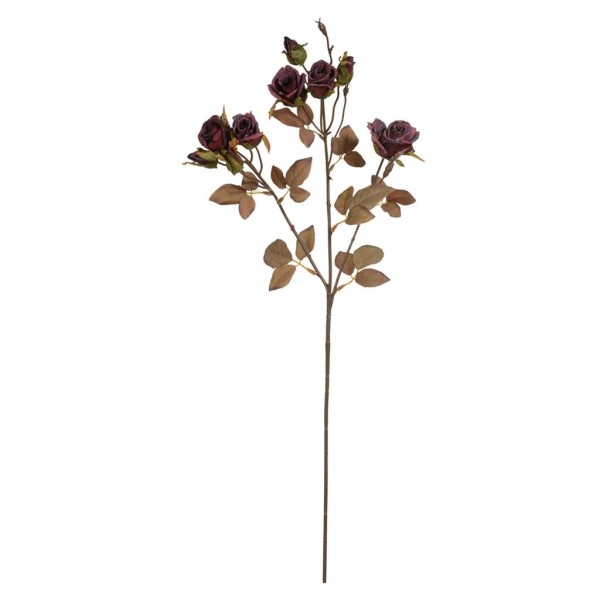 Haste Rosa Flor Arte Marsala Outono 71cm