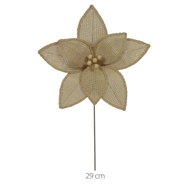 Haste Bico Papagaio Natal 19cm Bege Florarte