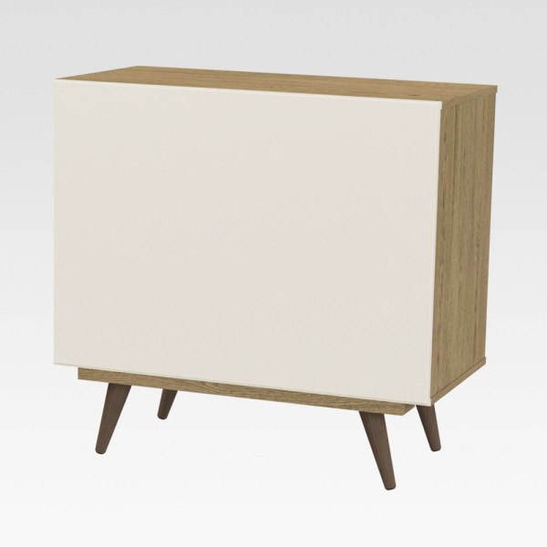 Encontraproduto.com.br - Aparador Buffet Retrô 90 Rustik Carvalho/amarelo Ac - Cor: Marorm