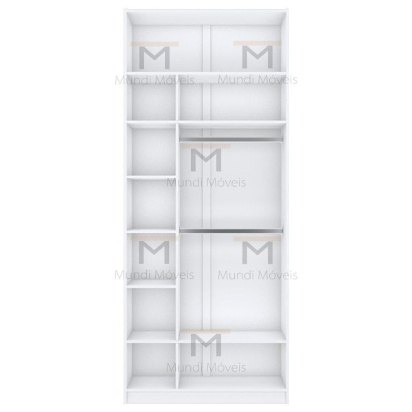 Encontraproduto.com.br - MÓDULO CLOSET COLMEIA CABIDEIRO DUPLO + NICHOS M526.B