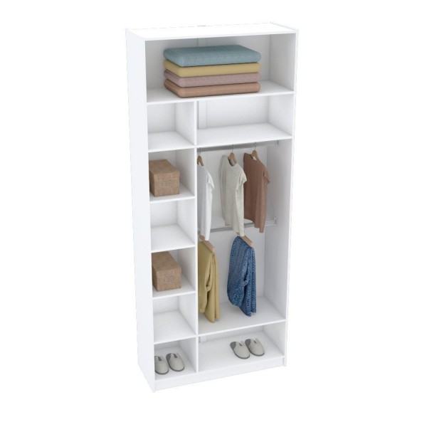 MÓDULO CLOSET COLMEIA CABIDEIRO DUPLO + NICHOS M526.B