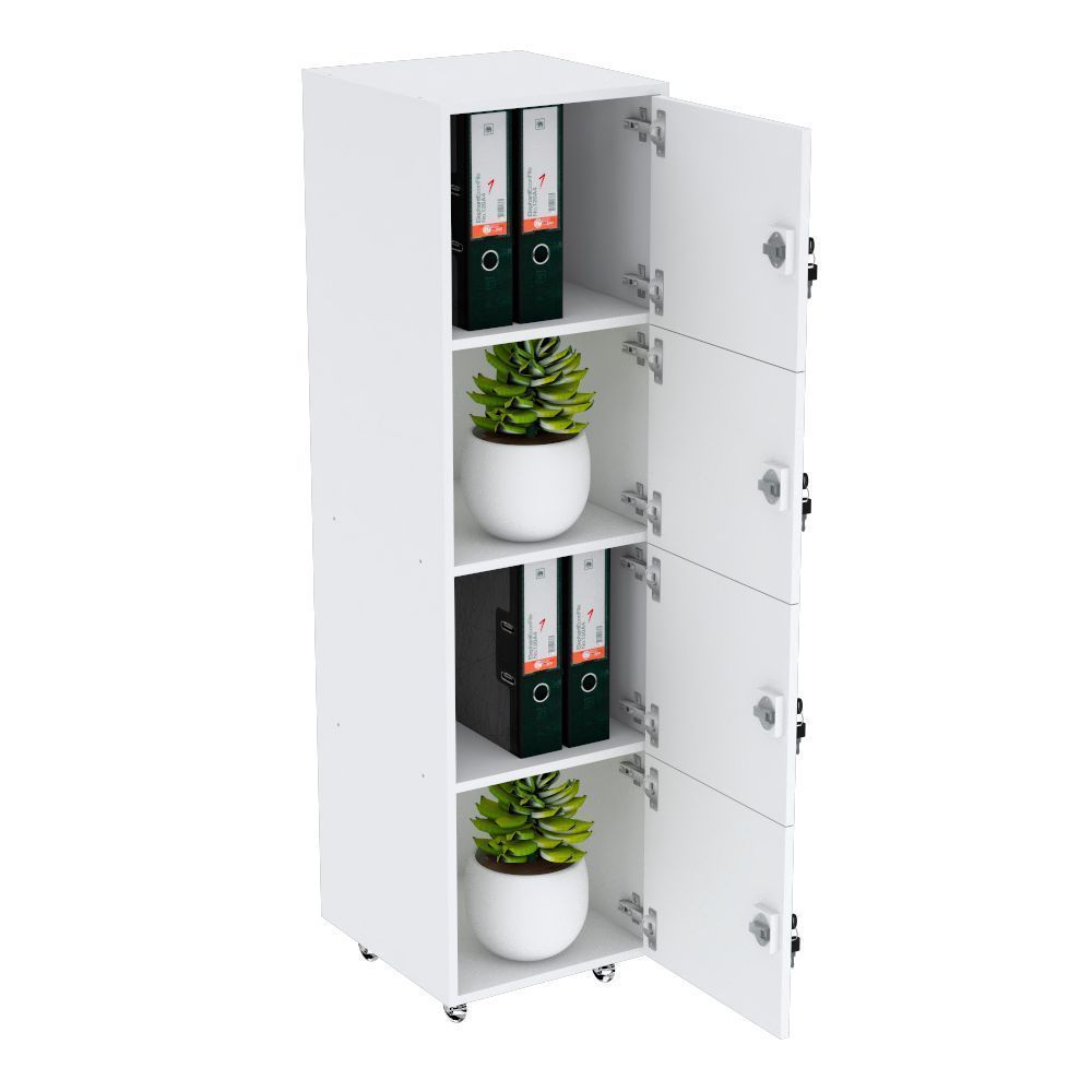 Encontraproduto.com.br - ESCANINHO 4 PORTAS COM RODIZIOS M532.B