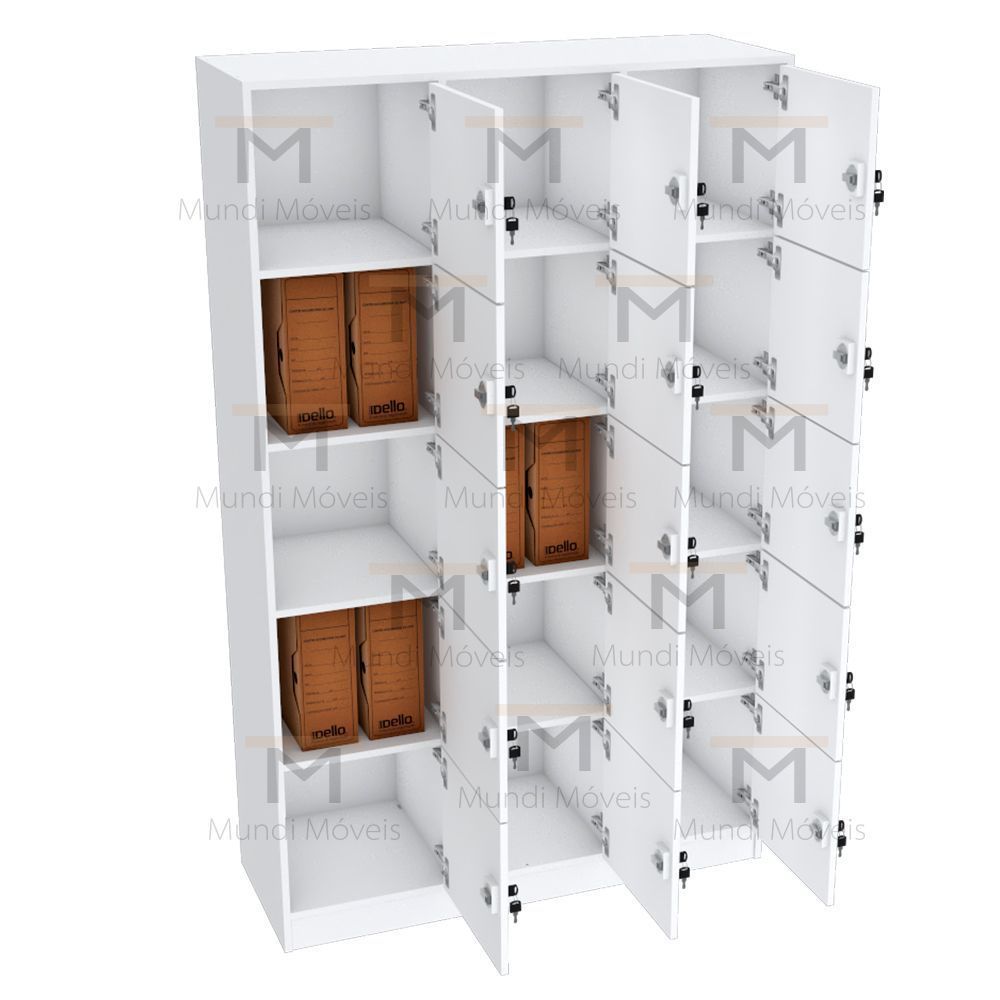 Encontraproduto.com.br - KIT 5 ESCANINHOS 15 PORTAS CHAVE M544.B ORGANIZADOR