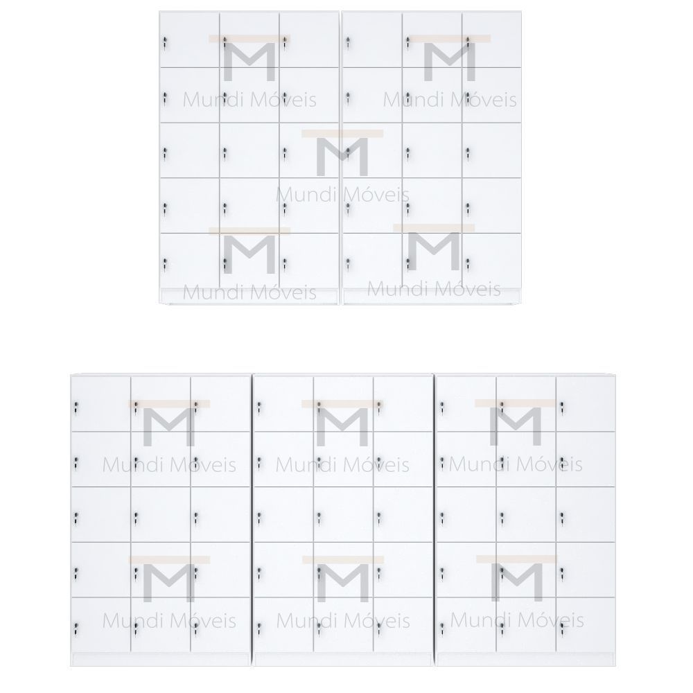 Encontraproduto.com.br - KIT 5 ESCANINHOS 15 PORTAS CHAVE M544.B ORGANIZADOR