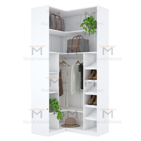 Encontraproduto.com.br - ARMÁRIO DE CANTO COM SAPATEIRA A 2,50 M549.B (CASA, CLOSET)