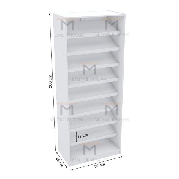 Encontraproduto.com.br - SAPATEIRA MODULADA 80CM 100% MDF M570.B (CASA, CLOSET)