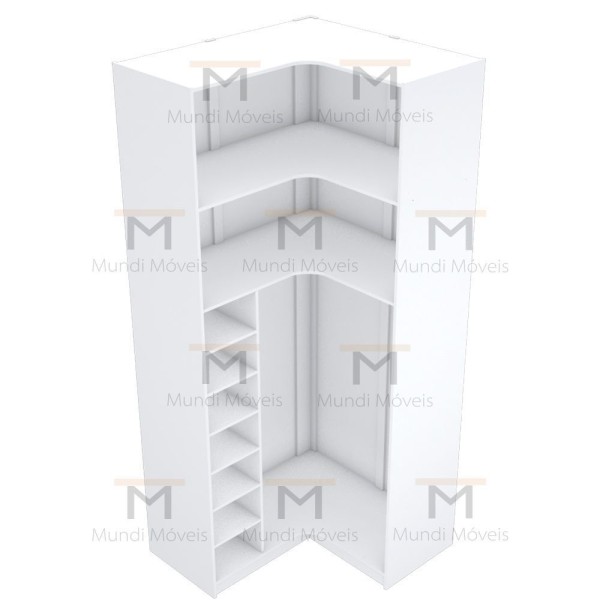 Encontraproduto.com.br - MÓDULO CLOSET CANTO CAB. DUPLO, NICHOS A250 M586.B