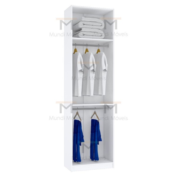Encontraproduto.com.br - MÓDULO CLOSET CABIDEIRO DUPLO A250XL70XP40 M588.B