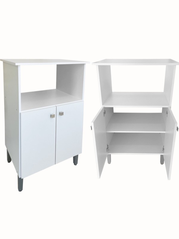 Encontraproduto.com.br - Balcão Multiuso 2 Fornos 2 Portas Menezes Branco 68cm