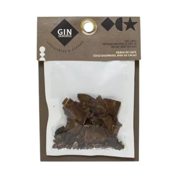 Especiarias para Preparo de Drinks Gin Sabores Grãos de Café, Coco Queimado e Nibs de Cacau Unidade