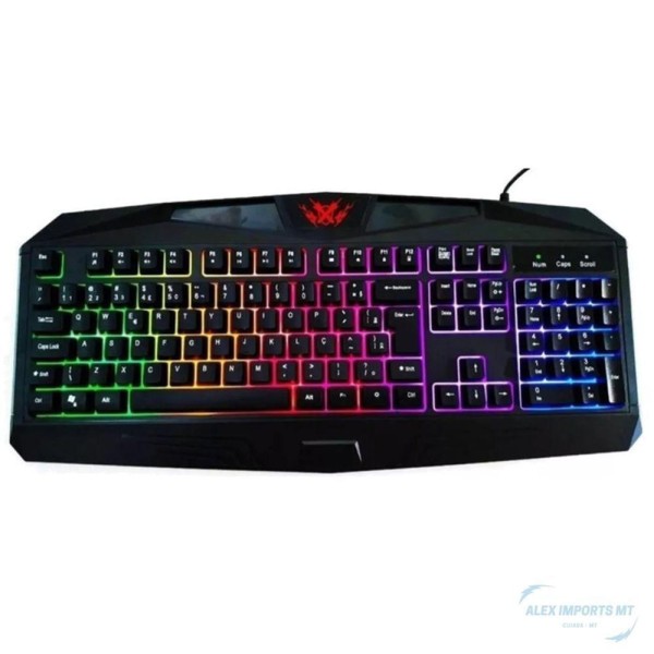 Encontraproduto.com.br - Teclado De Pc Gamer Para Jogar Semi-Mecanico