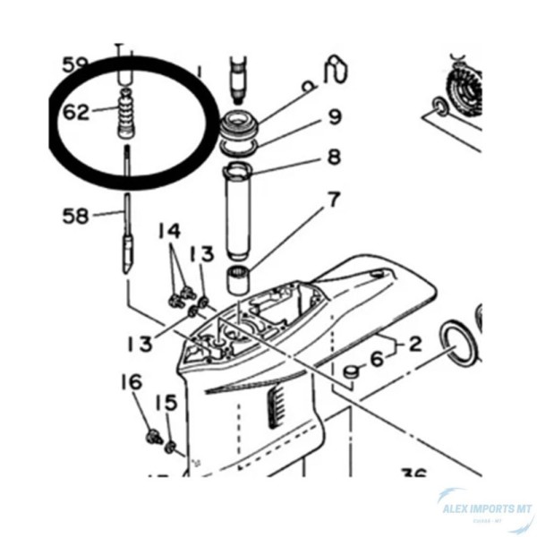 Encontraproduto.com.br - Borracha Vedaçao Vareta Cambio Suzuki 4 / 5 Hp De Barco