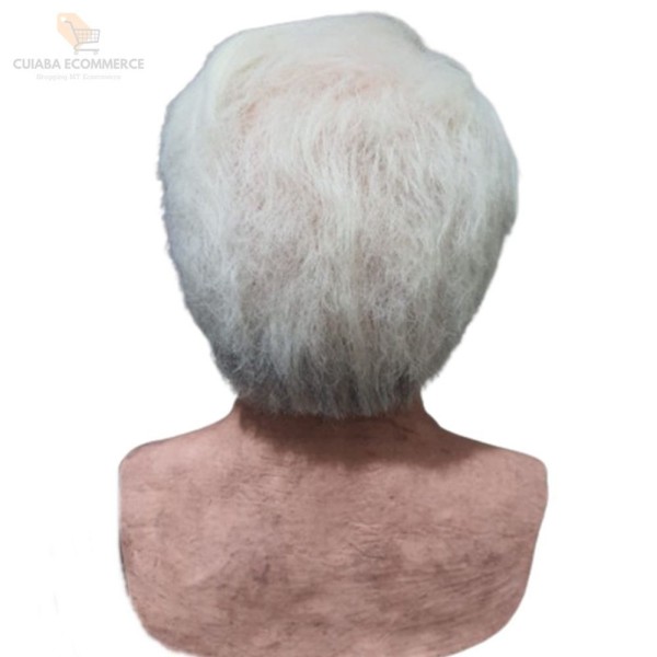 Encontraproduto.com.br - Máscara De Latex Velho Realista Para Fantasia Halloween