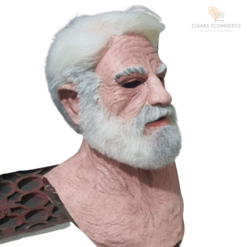 Encontraproduto.com.br - Máscara De Idoso Realista Para Diversao Carnaval