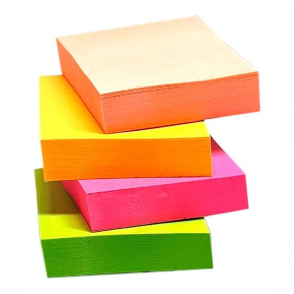 Encontraproduto.com.br - Bloco De Notas Coloridos Caneta Multicor Clips E Prendedor