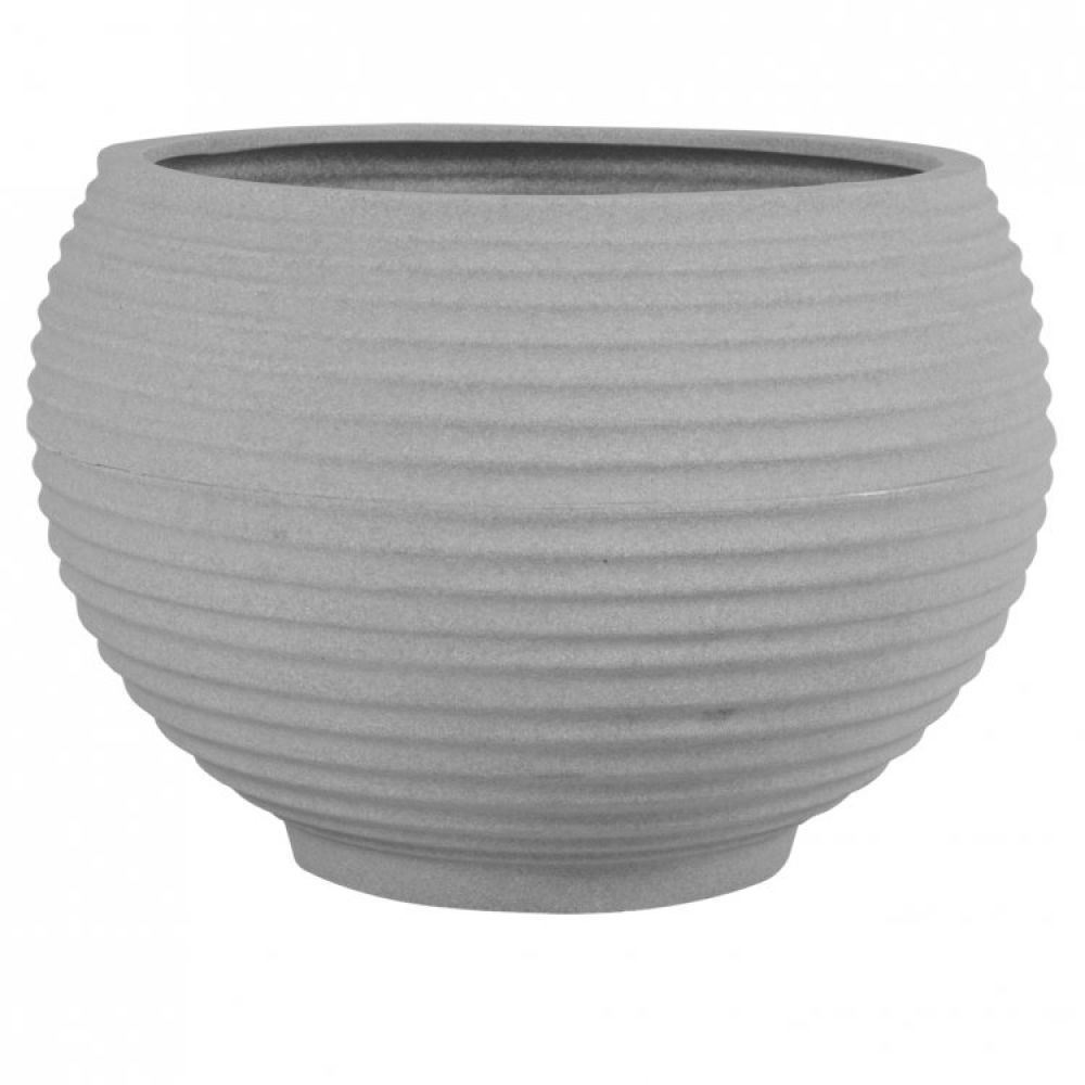 Encontraproduto.com.br - Vaso Para Plantas Redondo Em Polietileno 42 Esfera Lattice 33cmx31cm Japi Cimento