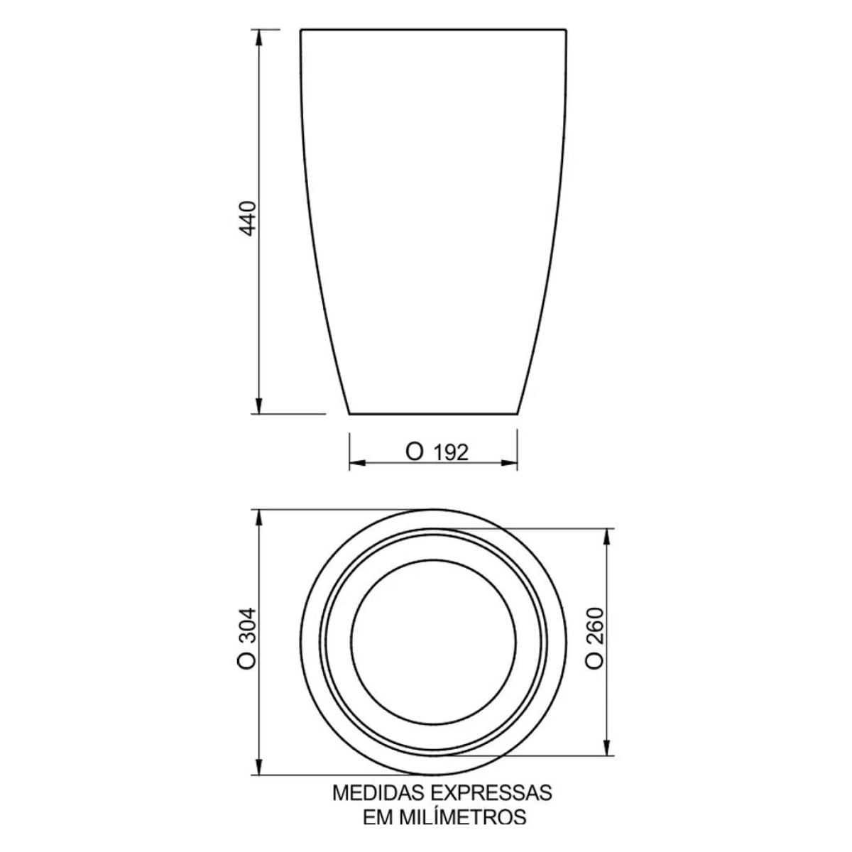 Encontraproduto.com.br - VASO CONICO MODERNO 30 CAFE JAPI