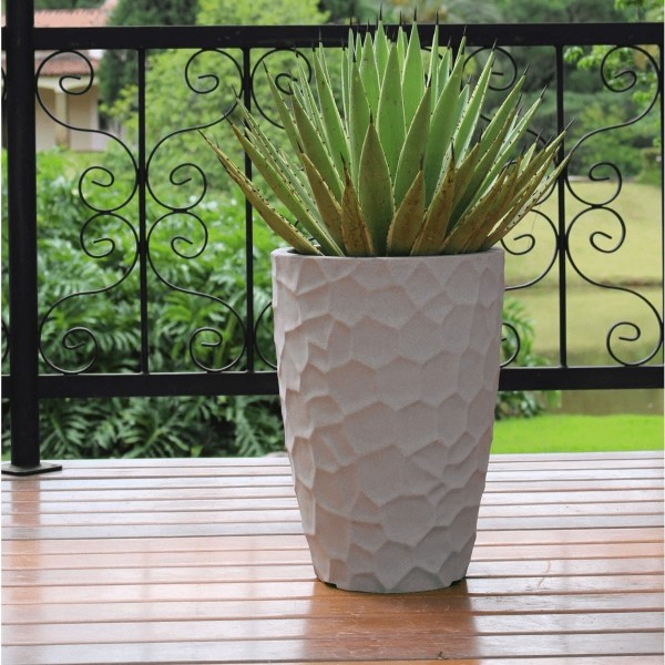Encontraproduto.com.br - Vaso Cônico Prisma Mármore 41x60cm - JAPI