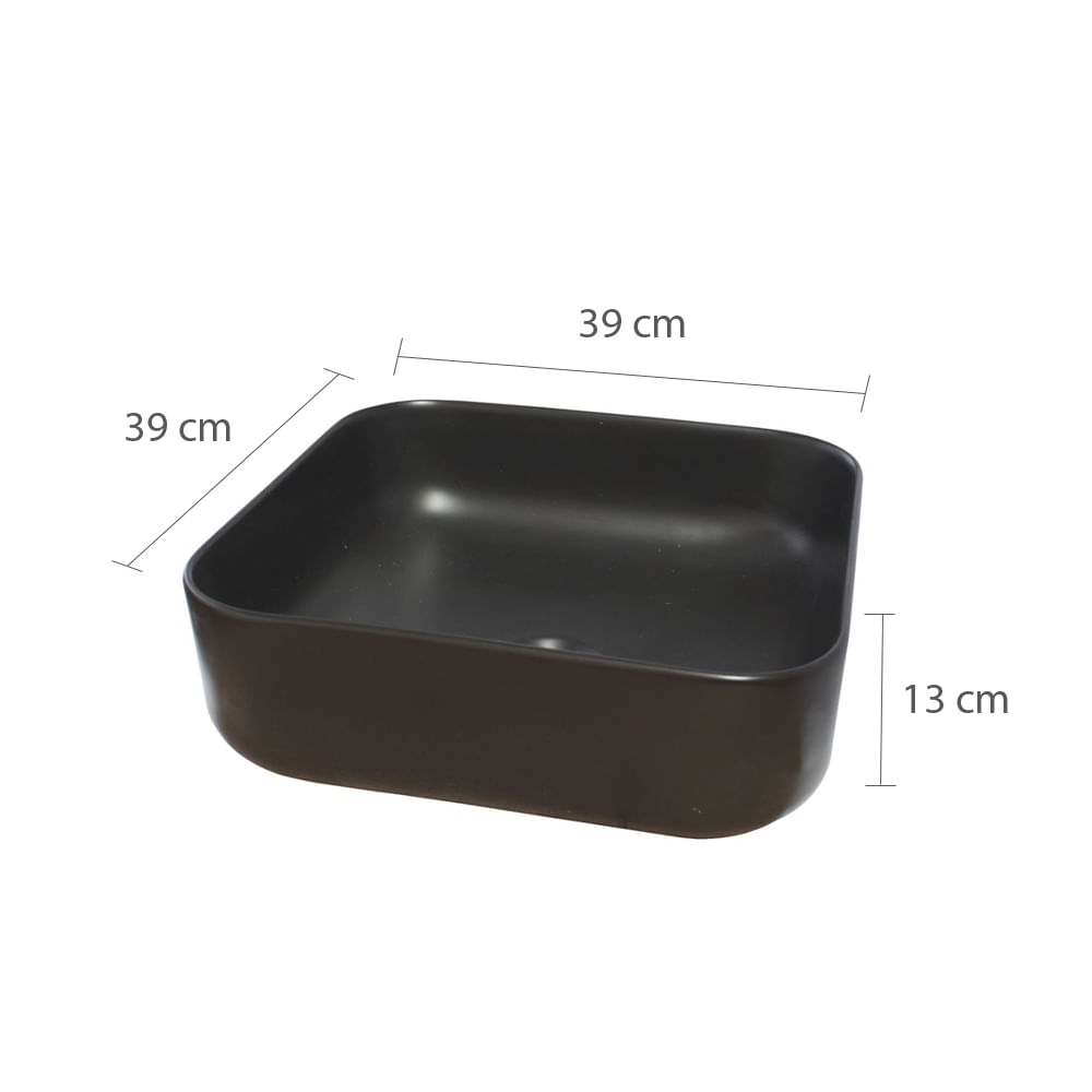 Encontraproduto.com.br - Cuba Apoio Sottile Quadrada Preto Fosco Japi Astra