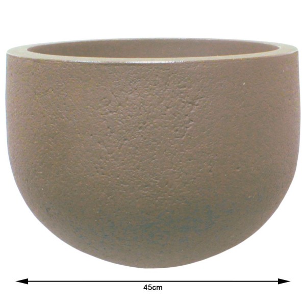 Encontraproduto.com.br - Vaso Japi Redondo Rustico Marmore 45X35cm JVRRR45
